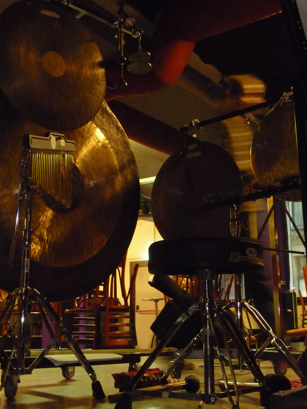 Claudia Hansen percussion setup on stage for the Bram Stadhouders Korps